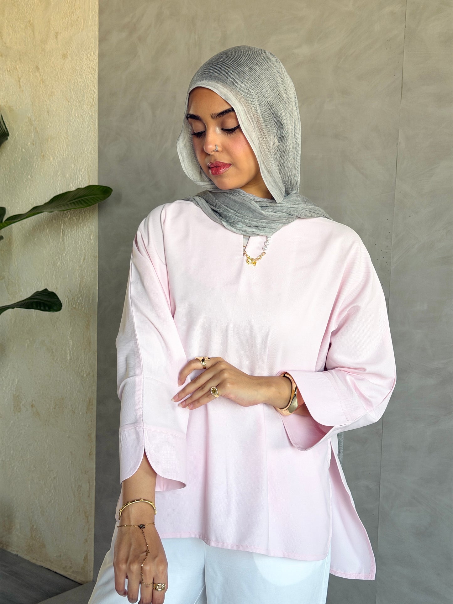 Everyday Cotton Top In Baby Pink