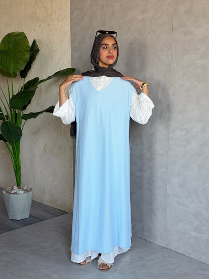 The Easy Layer Vest In Baby Blue