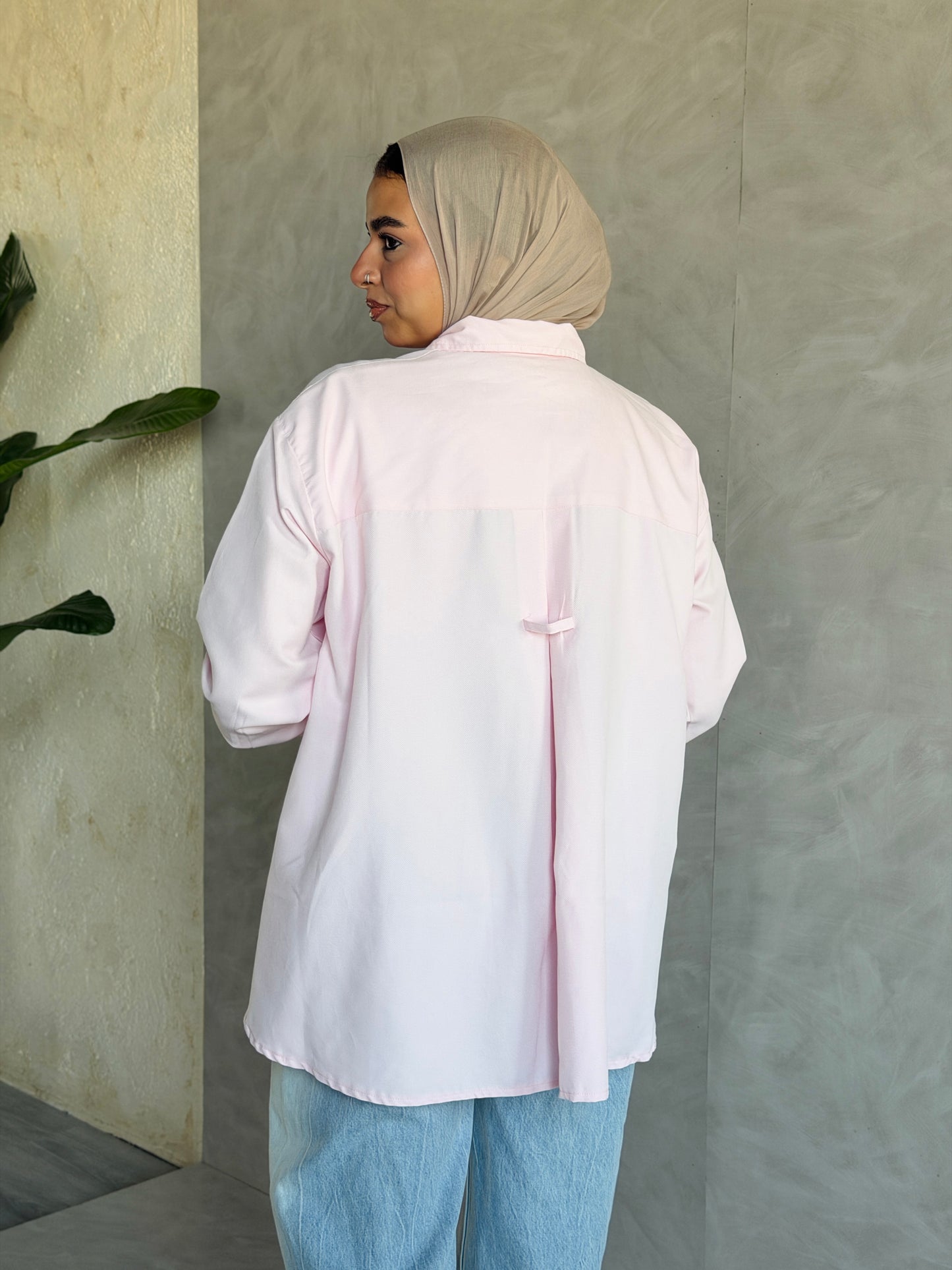 Morning Oversized Shirt In Baby Pink