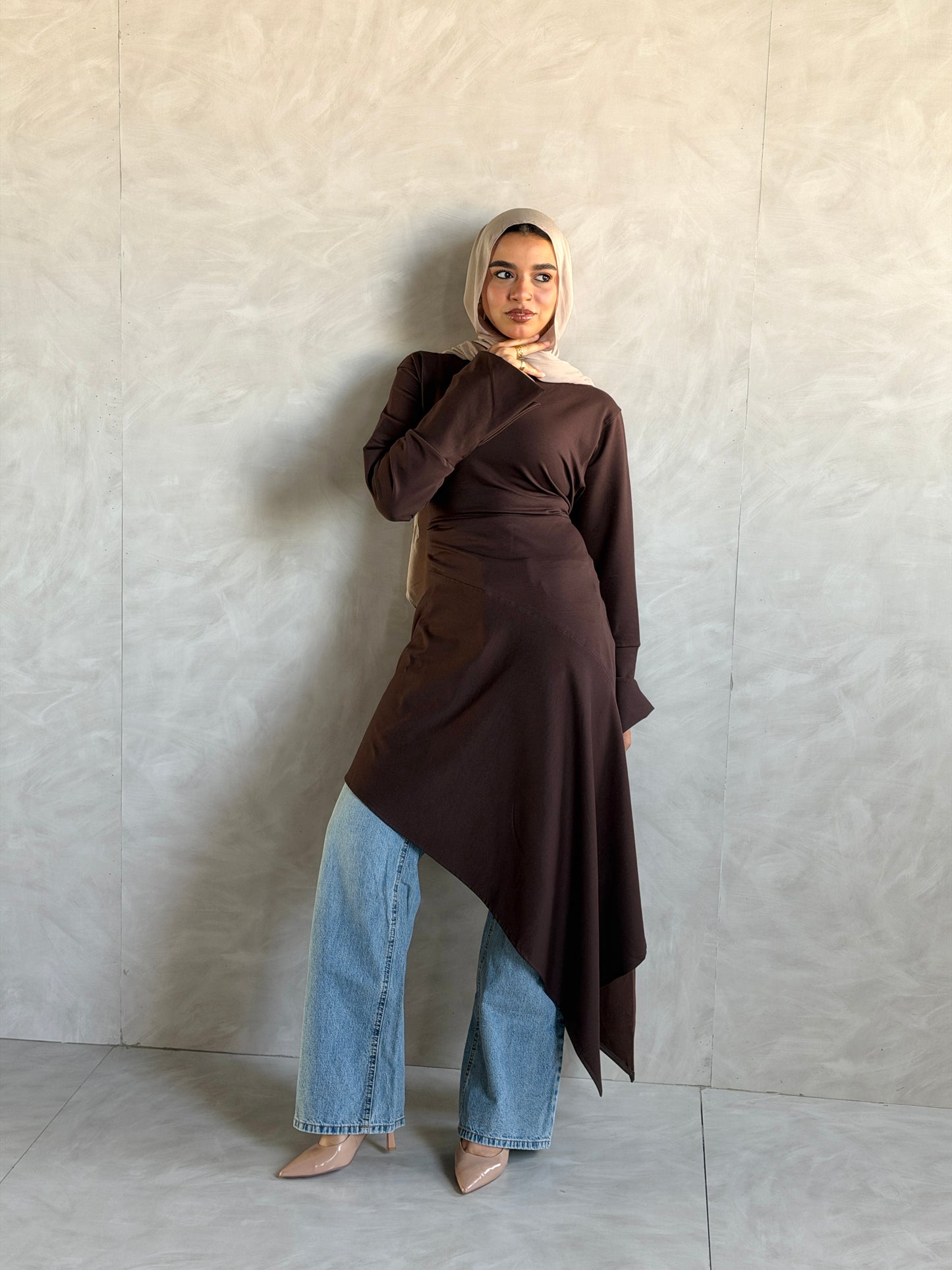 High-Low Top In Brown
