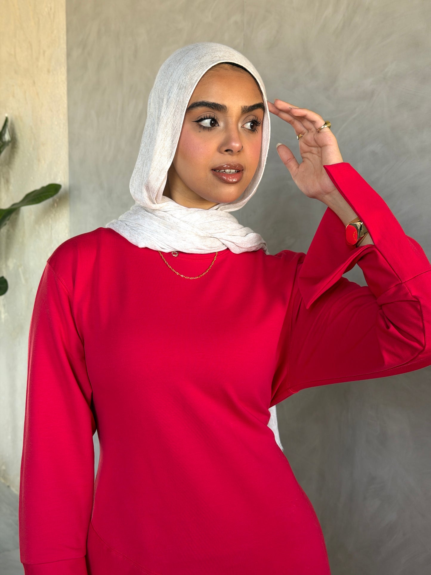 High-Low Top In Red