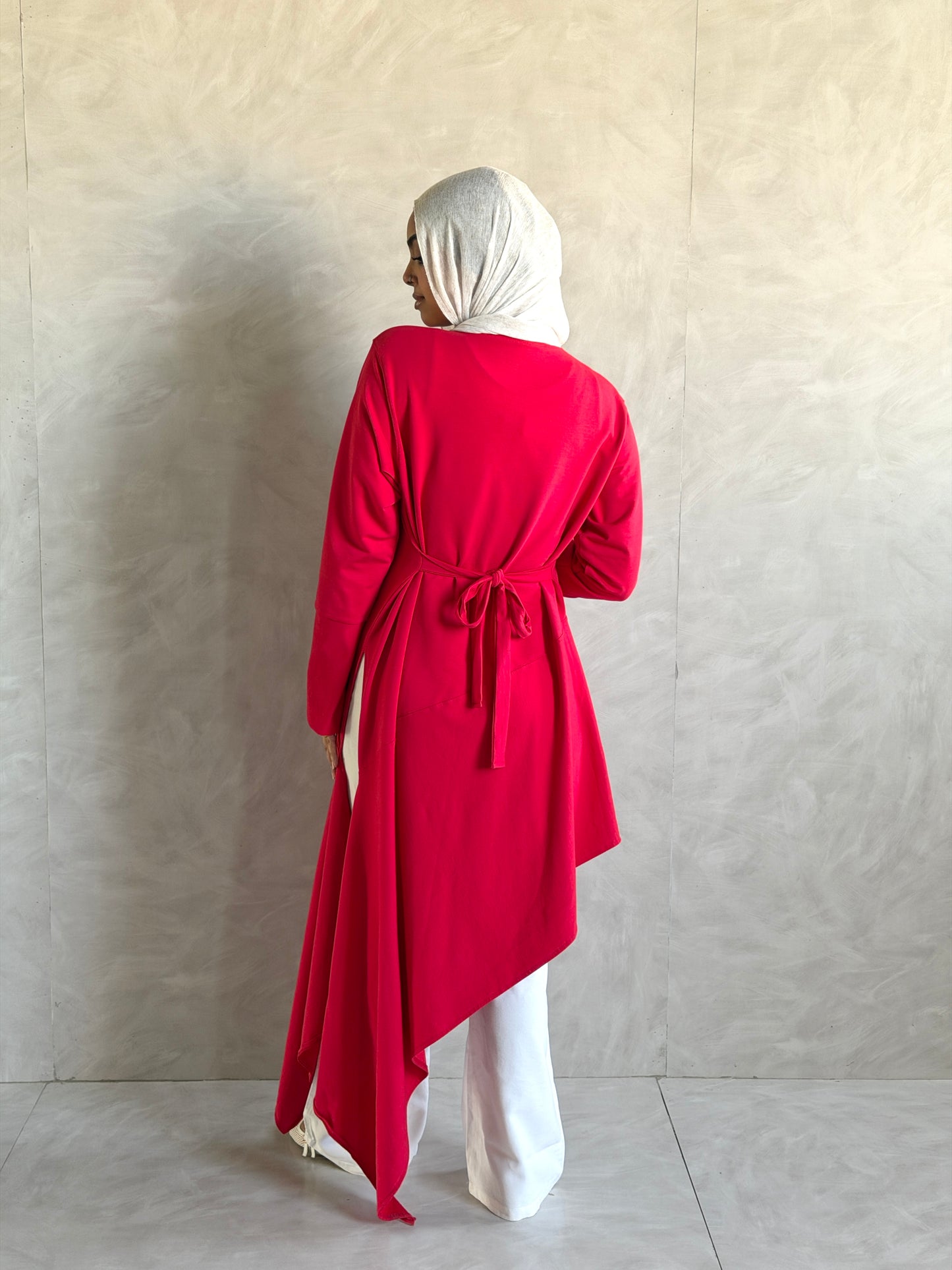 High-Low Top In Red