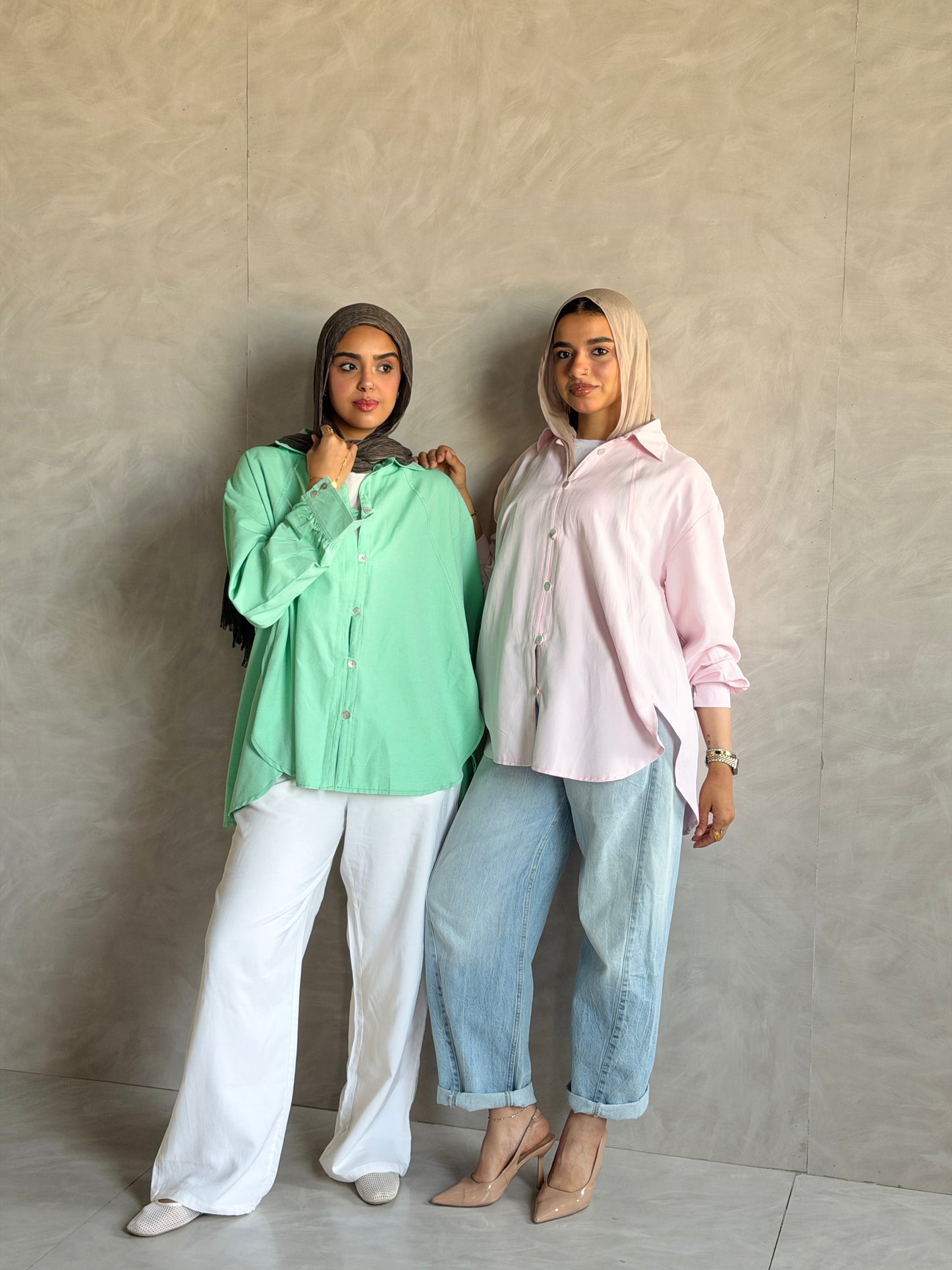 Morning Oversized Shirt In Matcha Green