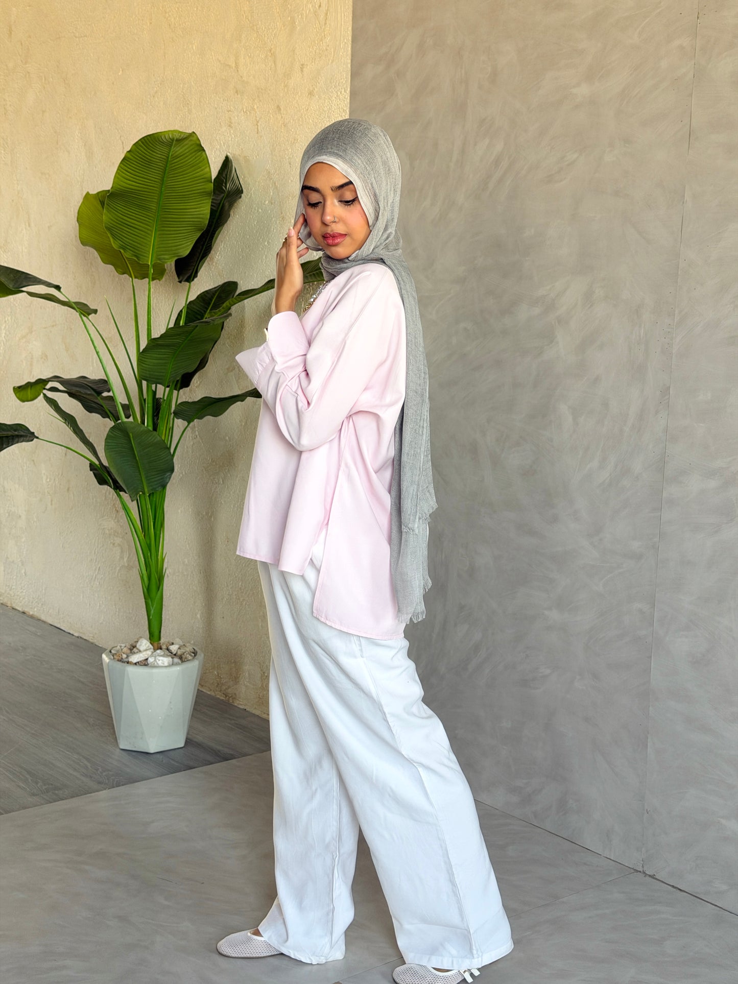 Everyday Cotton Top In Baby Pink
