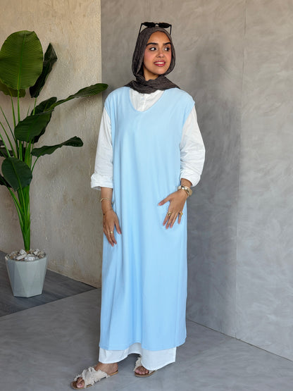 The Easy Layer Vest In Baby Blue