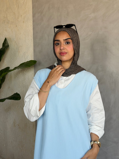 The Easy Layer Vest In Baby Blue
