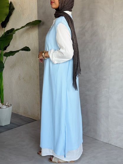 The Easy Layer Vest In Baby Blue