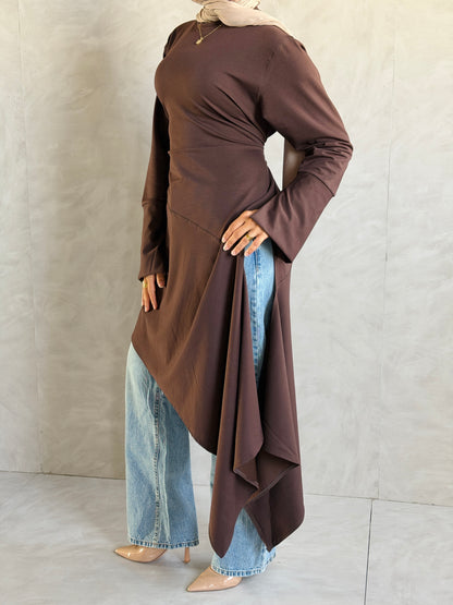 High-Low Top In Brown