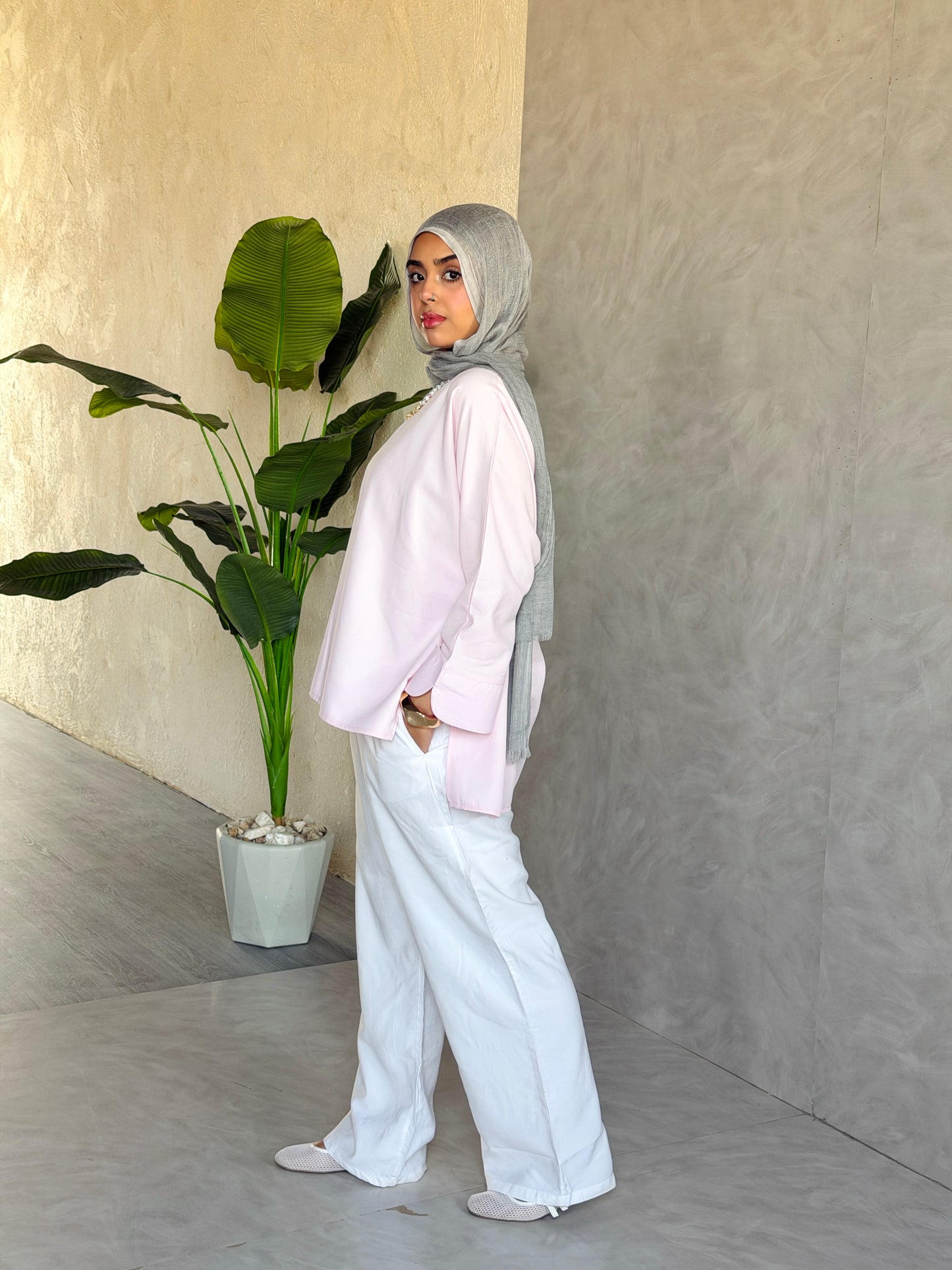 Everyday Cotton Top In Baby Pink