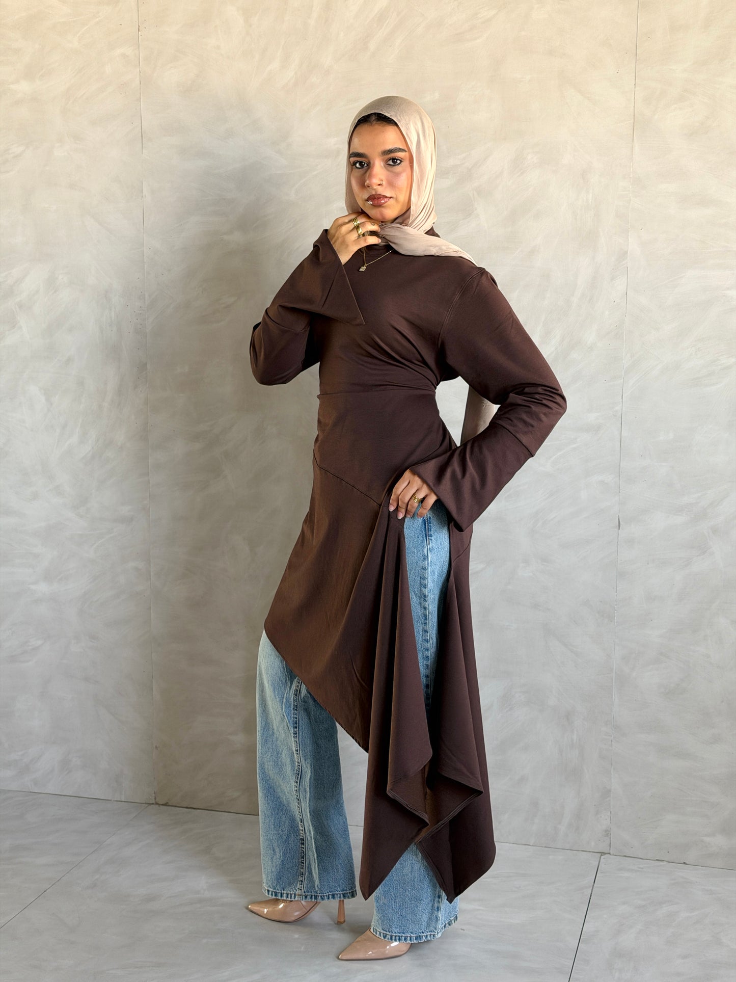 High-Low Top In Brown