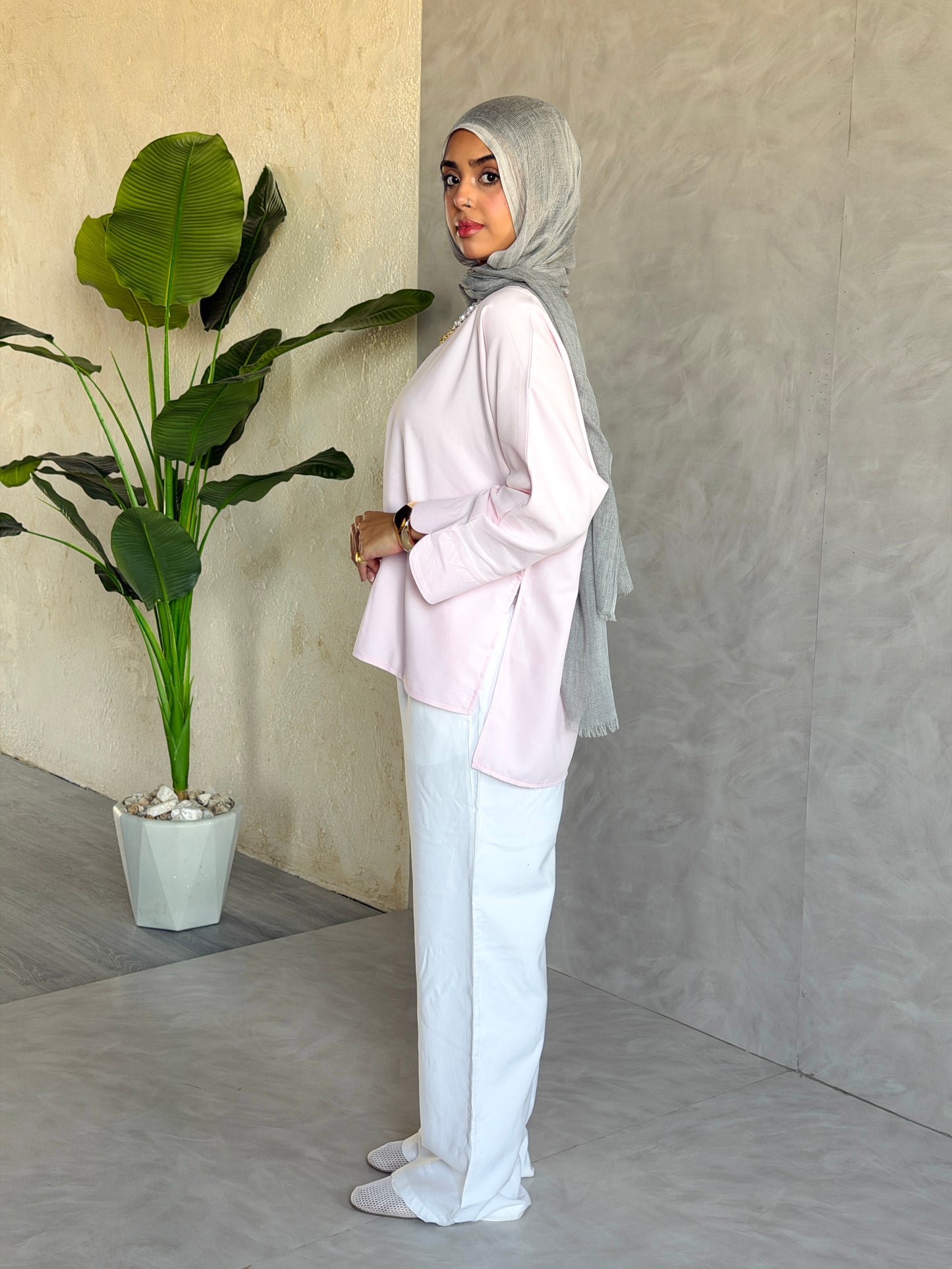 Everyday Cotton Top In Baby Pink