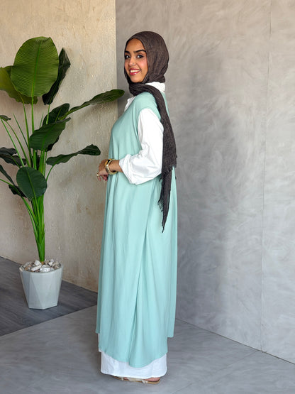 The Easy Layer Vest In Mint Green