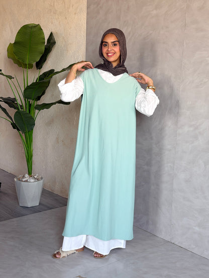 The Easy Layer Vest In Mint Green