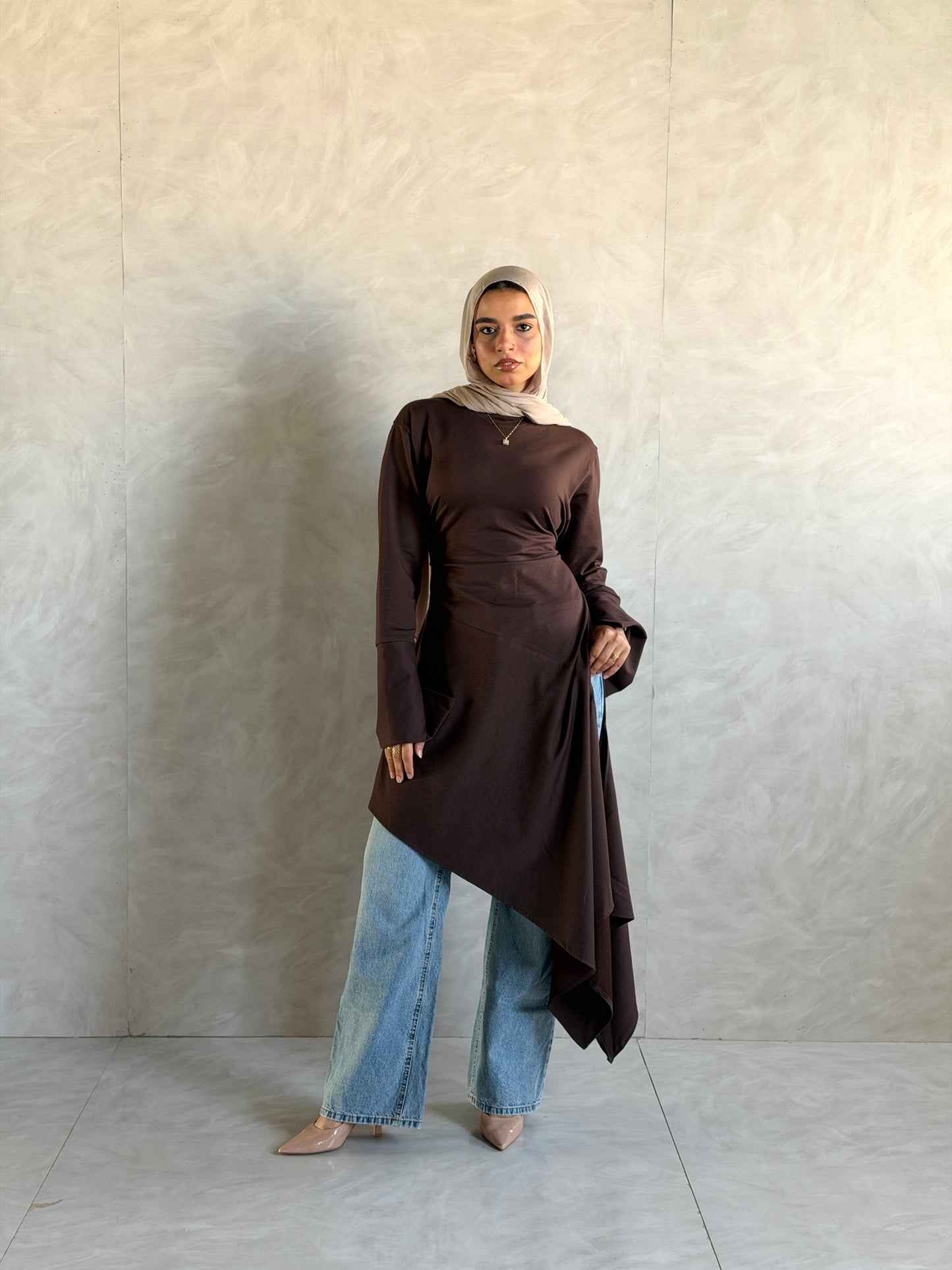 High-Low Top In Brown
